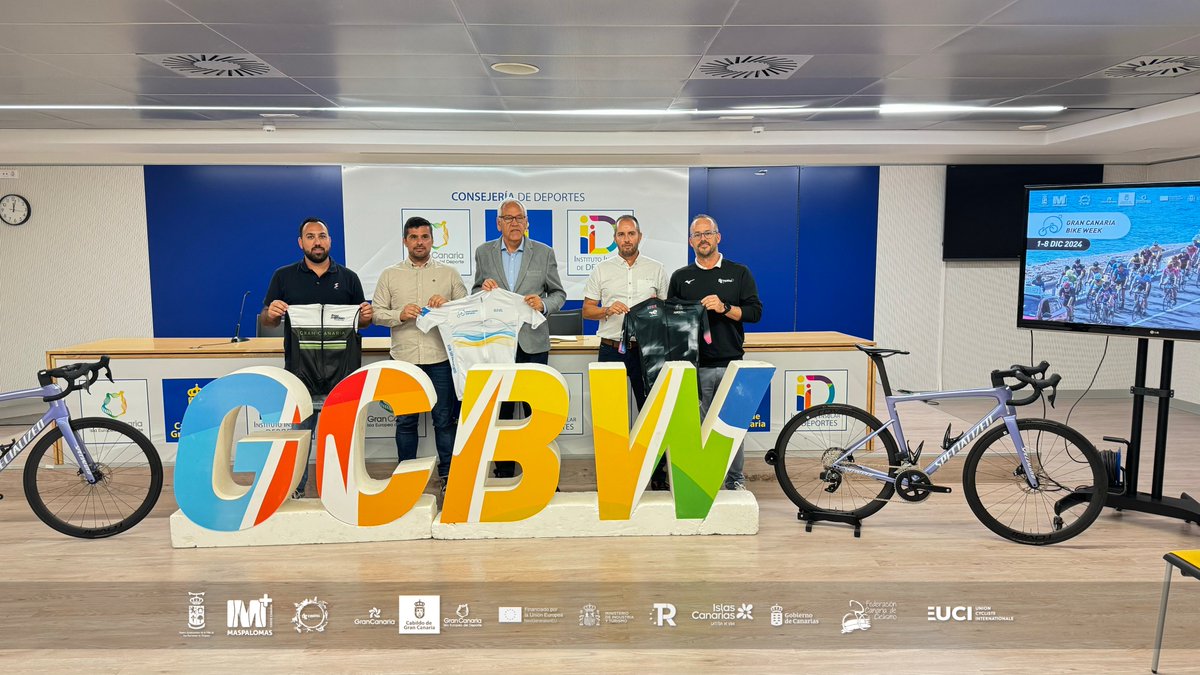 GranCanariaBW's tweet photo. Hoy se presentó la 36ª edición de la #GranCanariaBikeWeek en el Gran Canaria Arena, consolidándose como una de las citas ciclistas más importantes del archipiélago.
Más ℹ️ https://t.co/ZQ2OZbj9lM
#GCBW #GranCanaria https://t.co/jNwanfZBjr