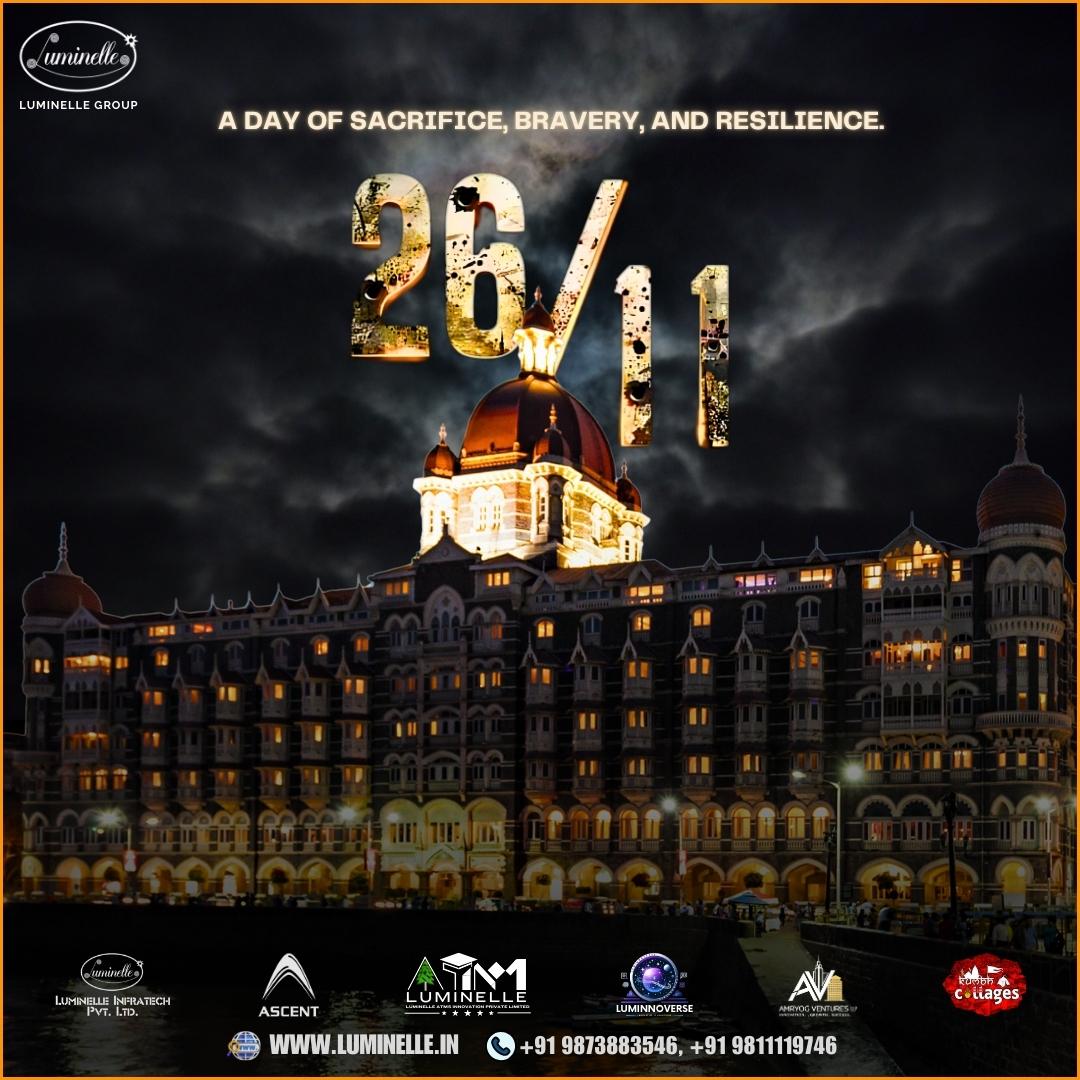 LuminelleInfra's tweet photo. Today, we remember the bravery and sacrifice of the heroes of 26/11 and the innocent lives lost. 

Their courage inspires us to stand united against adversity. 🕊️

 Let’s honor their legacy and strive for peace.
 #2611MumbaiAttacks #NeverForget #SaluteToHeroes #MumbaiStrong https://t.co/aw7FefQPKT