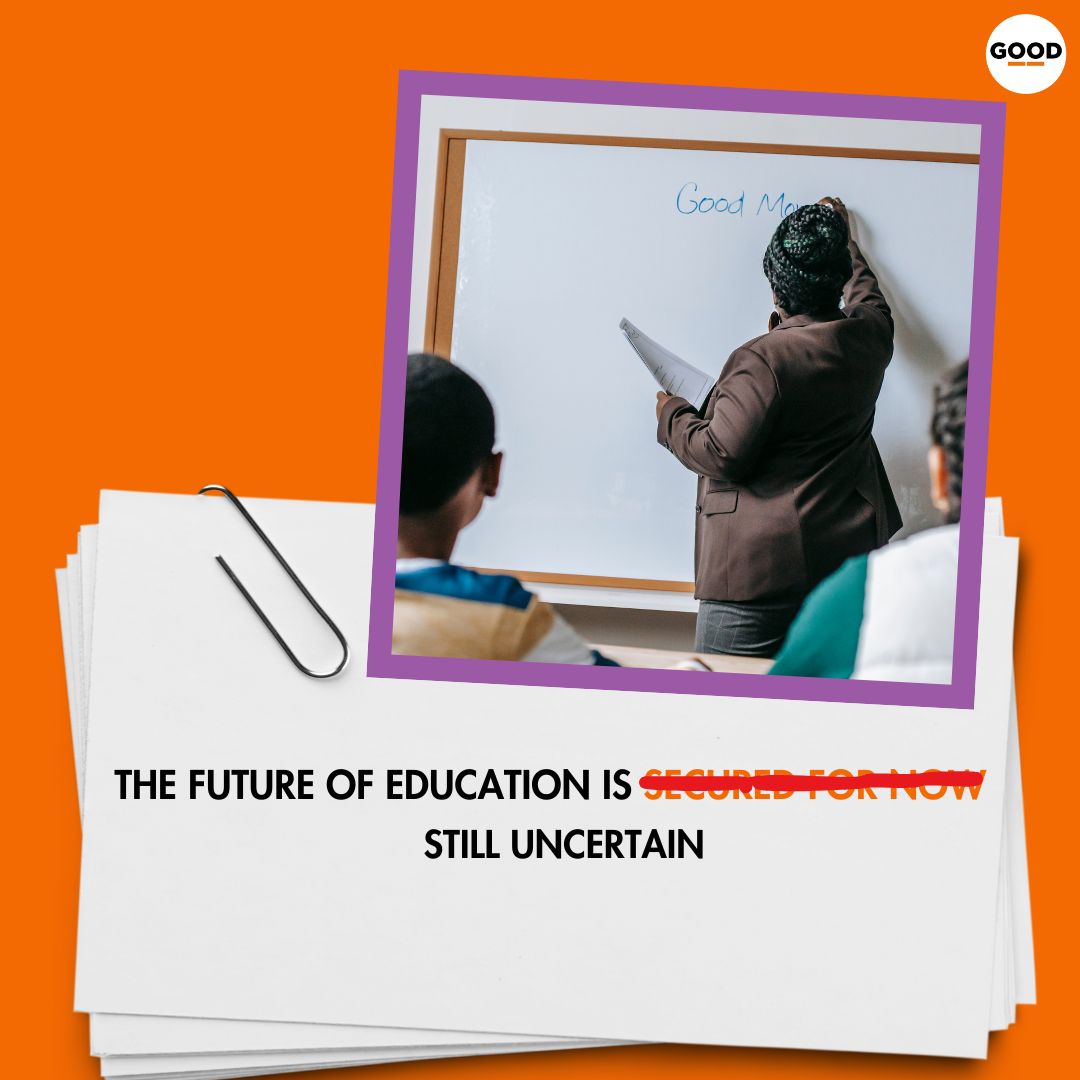 ForGoodZA's tweet photo. SMOKE AND MIRRORS AT TEACHERS’ EXPENSE 🚨

The GOOD Party is shocked to learn that the R850 million allocated for education won’t save 2,400 teacher posts.

The Western Cape has the funding, but chose to spend it elsewhere. This avoidable crisis leaves teachers & learners in the lurch.

Either the Finance MEC misled us, or the Education MEC has been misleading us since March 2024. The public deserves clear, honest communication.

Read more➡️https://t.co/DBHLYO44nB

#EducationForAll #DefendOurTeachers #GOODParty #stopthesuffering #TeachersMatter