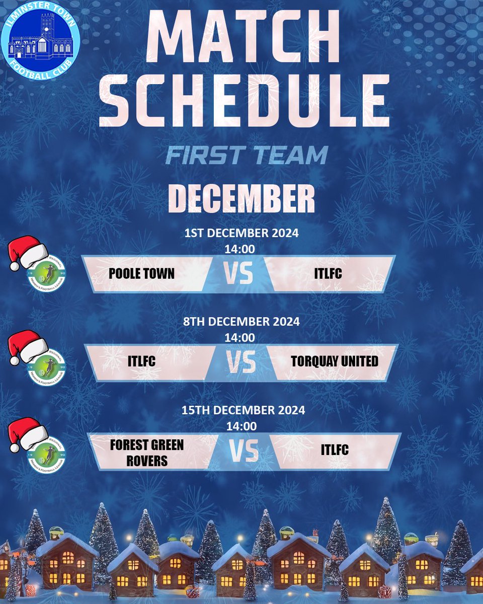 ITLFC's tweet photo. 🗓️ FIXTURES - FIRST TEAM

Here’s how the Christmas period looks for the first team 🎄 https://t.co/5qnbOPvEPJ