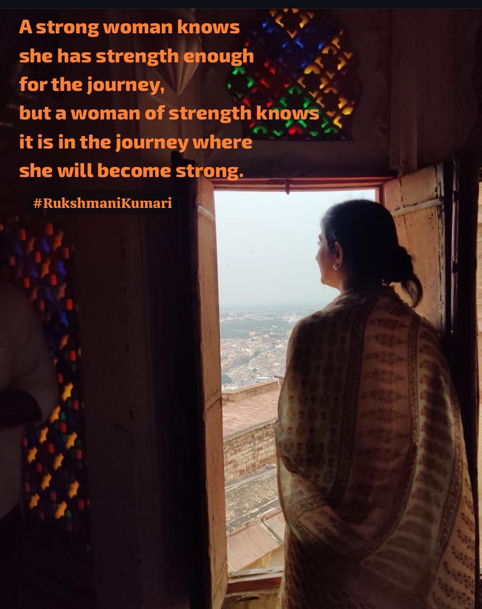 A strong woman knows
she has strength enough
for the journey,
but a woman of strength knows
it is in the journey where
she will become strong.
#RukshmaniKumari #ThinkingRukshmani #motivational #WomenEmpowerment #OrangeHomes #Airbnb 
<a href="/KumariRukshmani/">Rukshmanii Kumari</a>