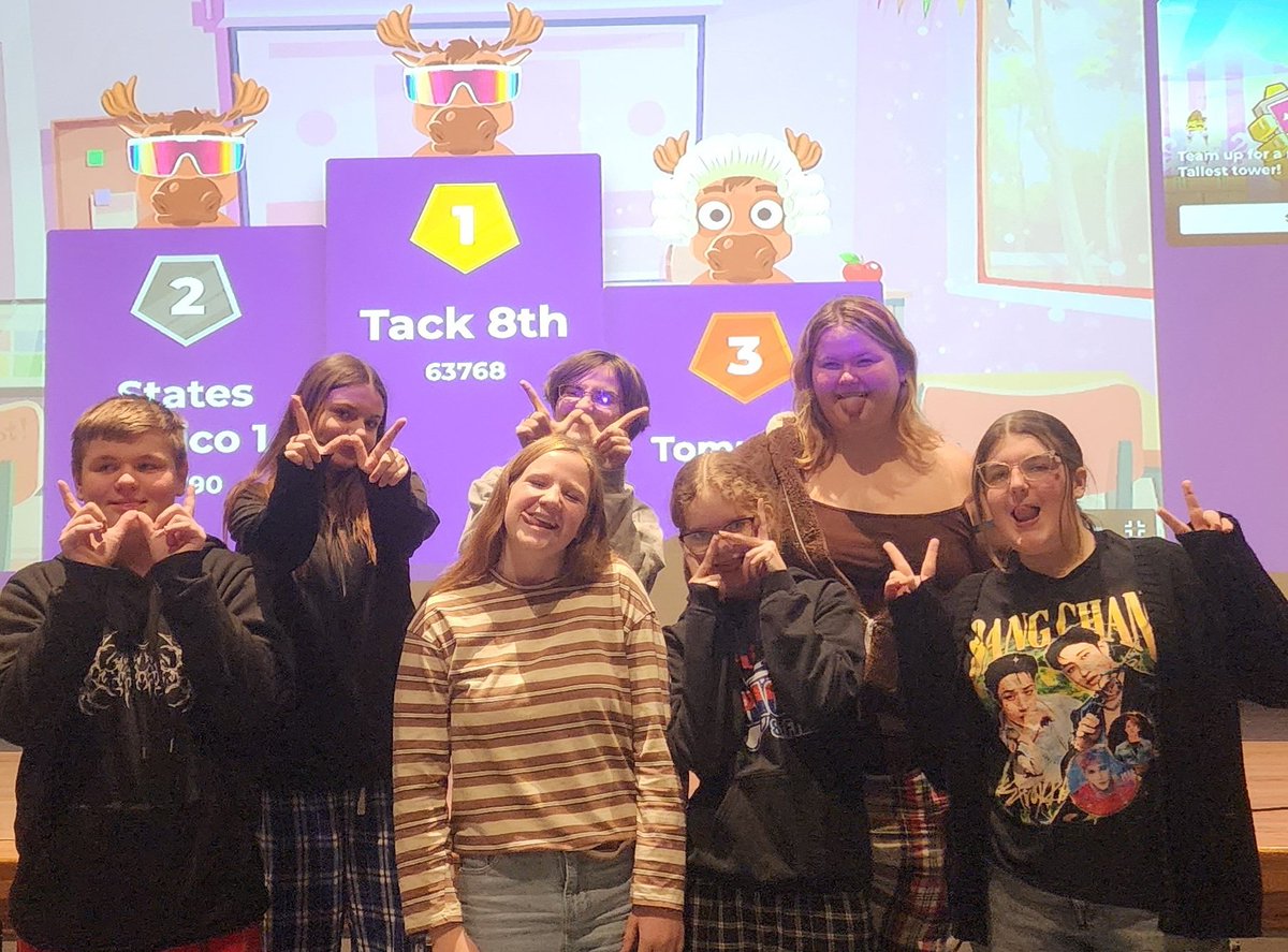 The winners of the MS Kahoot Challenge! Class points secured for 8th grade. 😎 #mycrcs