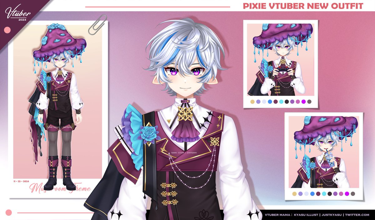 justkyasu's tweet photo. new outfit for my vtuber baby~🥳 #vtuber #Live2dCommissions #Live2DShowcase #artmoots https://t.co/GPSFC1jbea