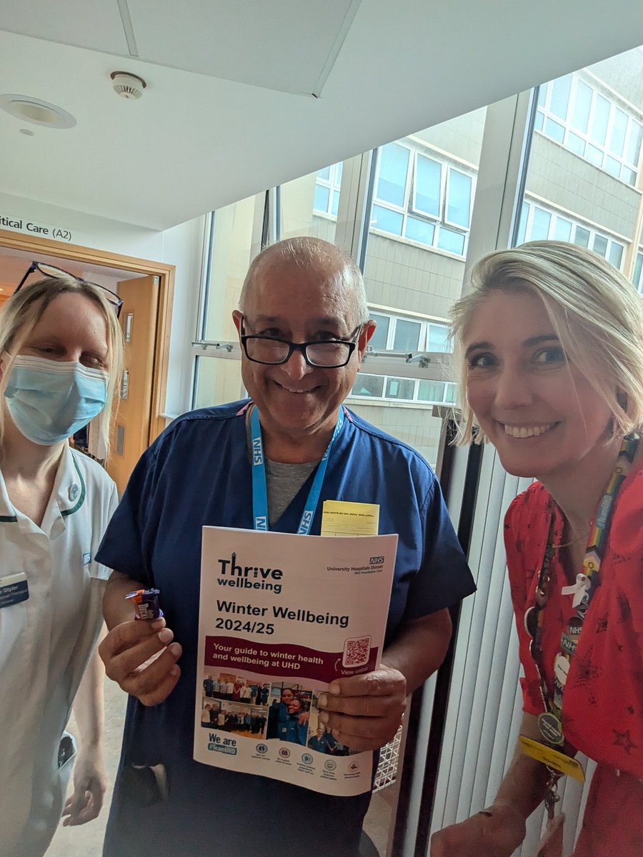 Sorcha Dossitt (she/her)π (@sorchadossitt) on Twitter photo Been out & about in Poole Hospital today delivering our Winter Wellbeing Guides to staff. So many welcoming, smiley faces π
Sorry if we missed you but you can download a copy from the Thrive intranet pages or on the UHD app.
<a href="/UHD_NHS/">University Hospitals Dorset NHS Foundation Trust</a>
<a href="/OHD_UHD/">Occupational Health UHD</a>
#Thrive
#WinterWellbeing Been out & about in Poole Hospital today delivering our Winter Wellbeing Guides to staff. So many welcoming, smiley faces π
Sorry if we missed you but you can download a copy from the Thrive intranet pages or on the UHD app.
<a href="/UHD_NHS/">University Hospitals Dorset NHS Foundation Trust</a>
<a href="/OHD_UHD/">Occupational Health UHD</a>
#Thrive
#WinterWellbeing