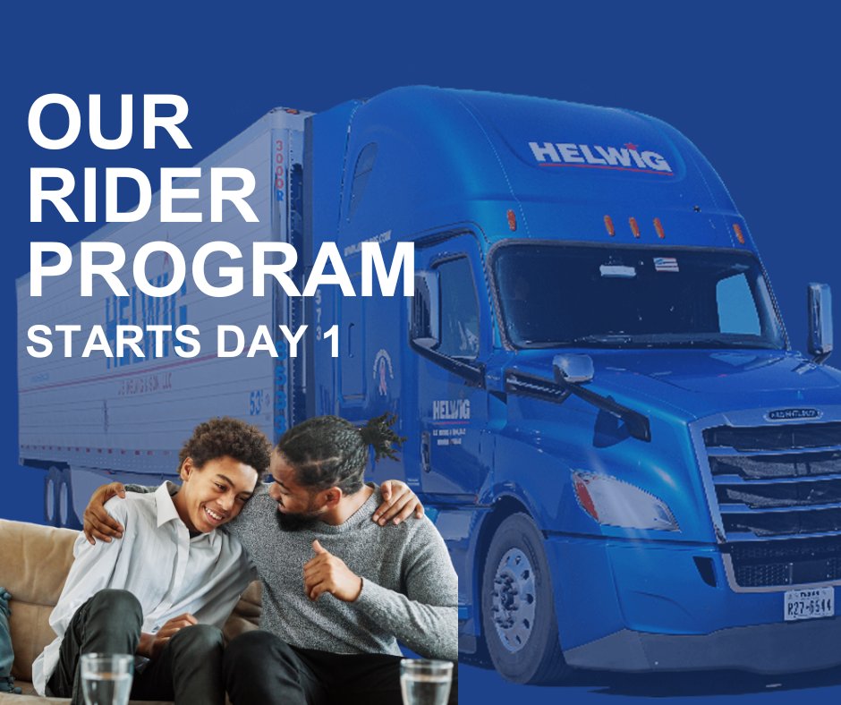 At Helwig, we know family is everything. That’s why we offer our rider policy starting day one! 🚚💙 Bring your loved one along for the ride and make those long hauls a little more enjoyable. #HelwigFamily #RiderPolicy #TruckingWithLove