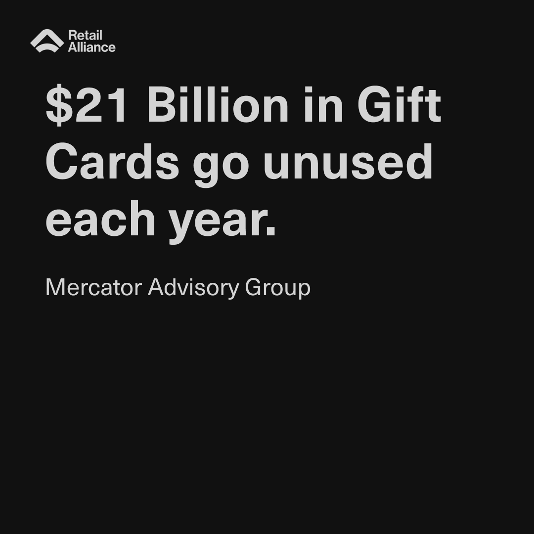 Retail Alliance (@retailalliance_) on Twitter photo As the holiday season approaches, many people will receive gift cards. However, $21 billion worth of gift cards go unused each year, primarily because there’s no way to track them or send reminders to the holders.
<a href="/MercatorAdvisor/">Mercator Advisory (now Javelin Strategy)</a> As the holiday season approaches, many people will receive gift cards. However, $21 billion worth of gift cards go unused each year, primarily because there’s no way to track them or send reminders to the holders.
<a href="/MercatorAdvisor/">Mercator Advisory (now Javelin Strategy)</a>