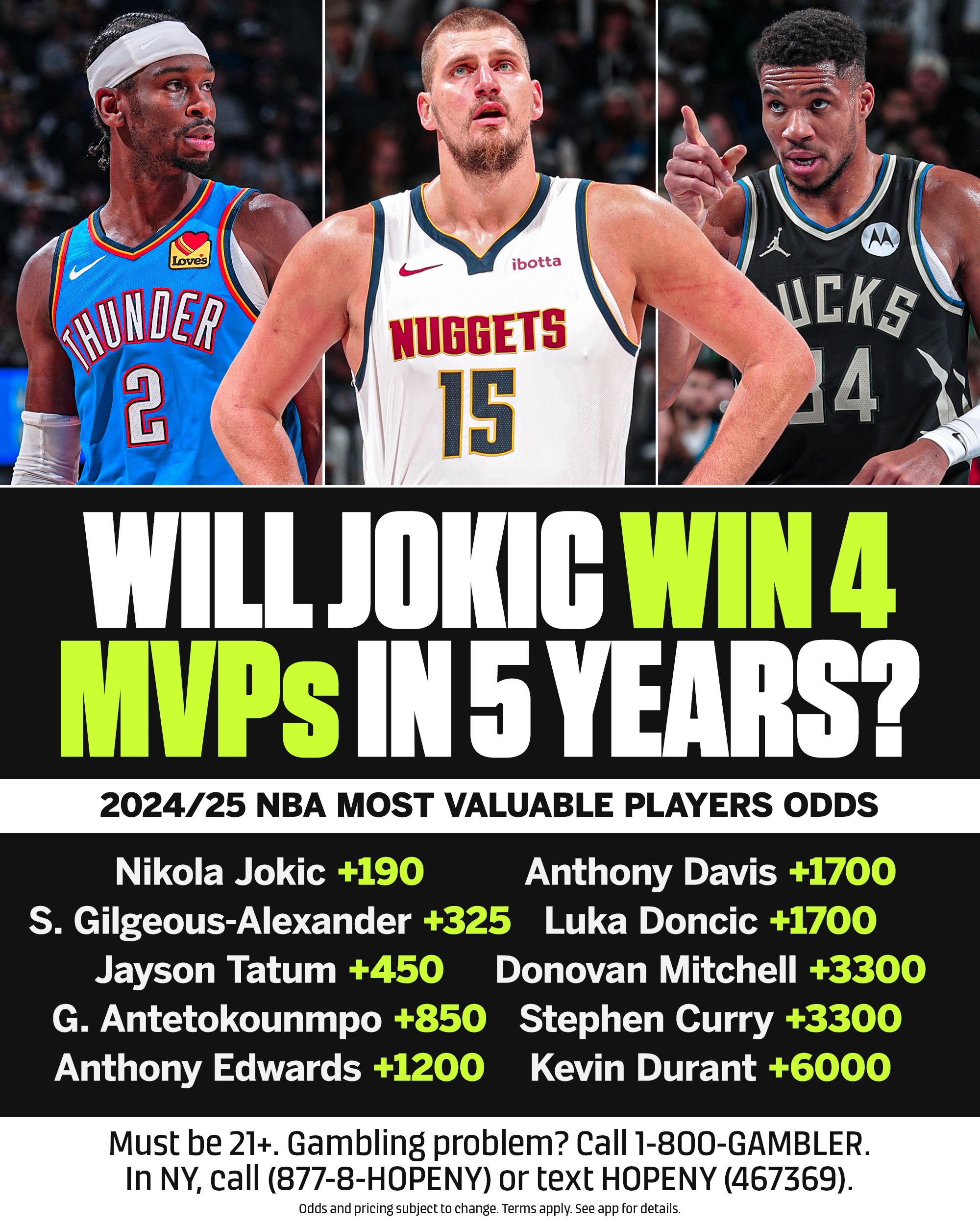 ESPN BET on X Players to win four NBA MVPs in their career Kareem Abdul Jabbar 6 Michael Jordan 5 LeBron James 4 Bill Russell 4 Will Nikola Jokic join the club