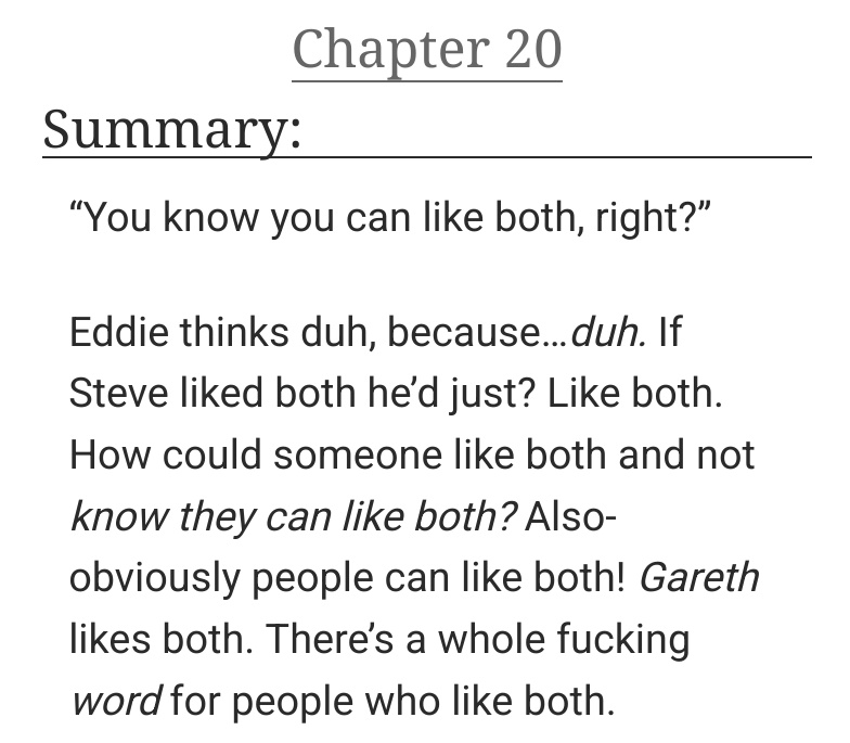 Why Can't This Be Love? (Side B) - chapter 20

archiveofourown.org/works/57522718…

#steddie #steddiefic #steveeddie