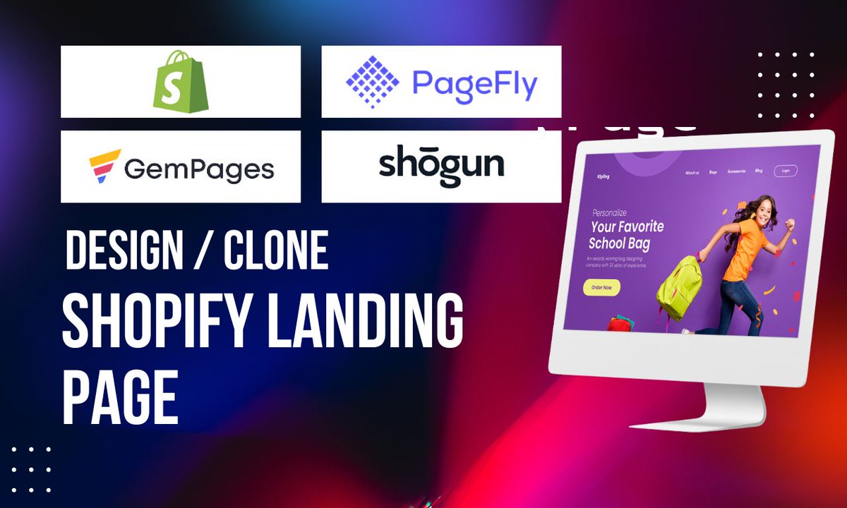 Shopify landing page design Services
#shopifyexpert #shopifylandingpage
#shopifyoneproductstore
#pagefly
#gempages