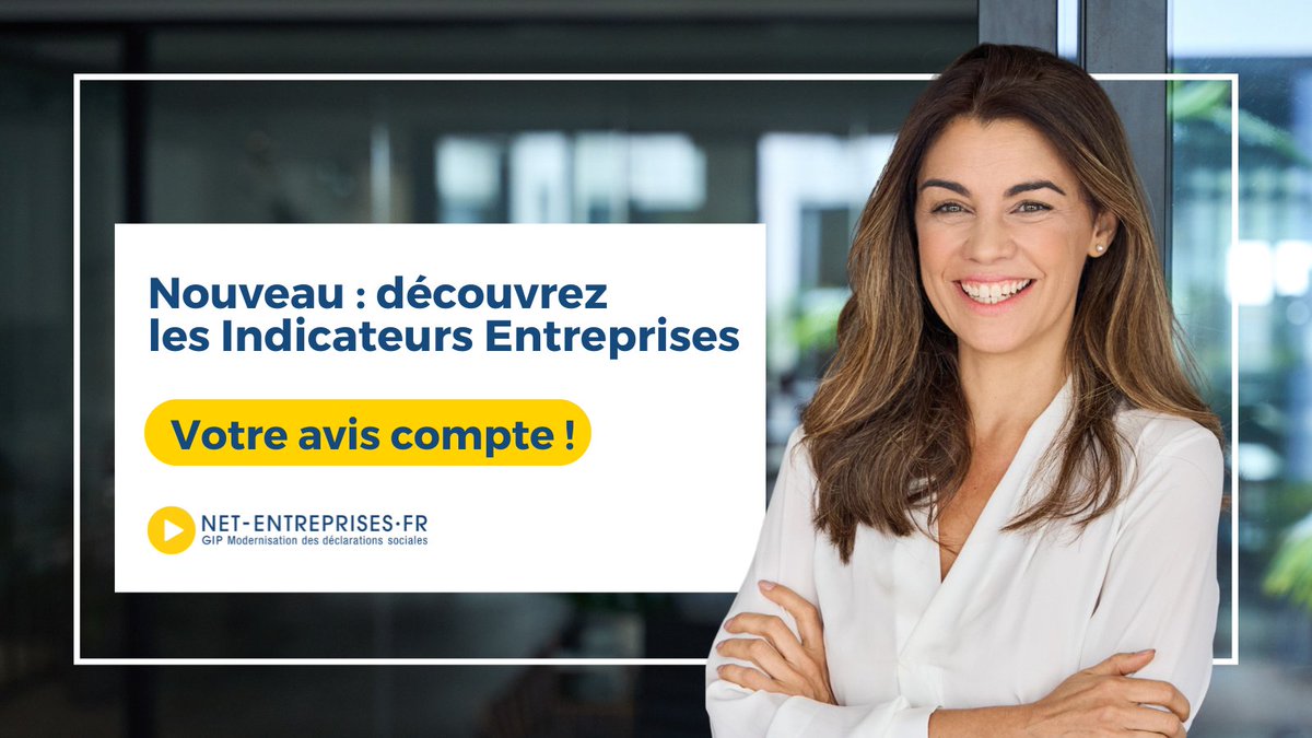 net_entreprises's tweet photo. 🔍 Découvrez le nouveau service "Indicateurs Entreprises" !

👉 Prenez quelques minutes pour partager votre avis  : https://t.co/pW5wzDusZU

🔗 En savoir plus : https://t.co/BBvp7GcyX7

#NetEntreprises https://t.co/cuHItTVoT7