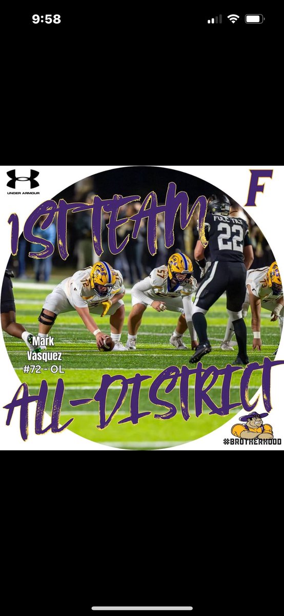 1st Team OL. Beast mode! This was a dude for us all season. Gonna be hard to replace. <a href="/CoachZacQuinlan/">Zac Quinlan</a>