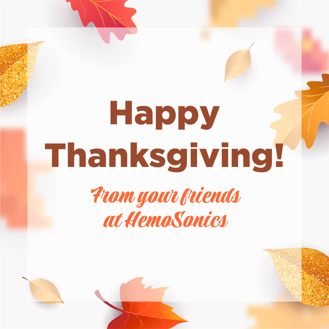 We're thankful for healthcare professionals workers who dedicate their time, energy, and hearts to caring for others. From all of us at HemoSonics, we wish you and your loved ones a Happy Thanksgiving!  #ThankYouHealthcareHeroes #Thanksgiving2024