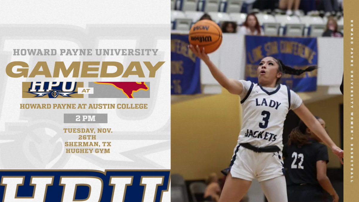 hputxwbsk's tweet photo. GAMEDAY 

HPU Lady Jackets will travel to Sherman, Texas to face off against the Kangaroos of Austin College. Tipoff is scheduled for 2 P.M. Come out and support! #stingem https://t.co/anmeiCBztn