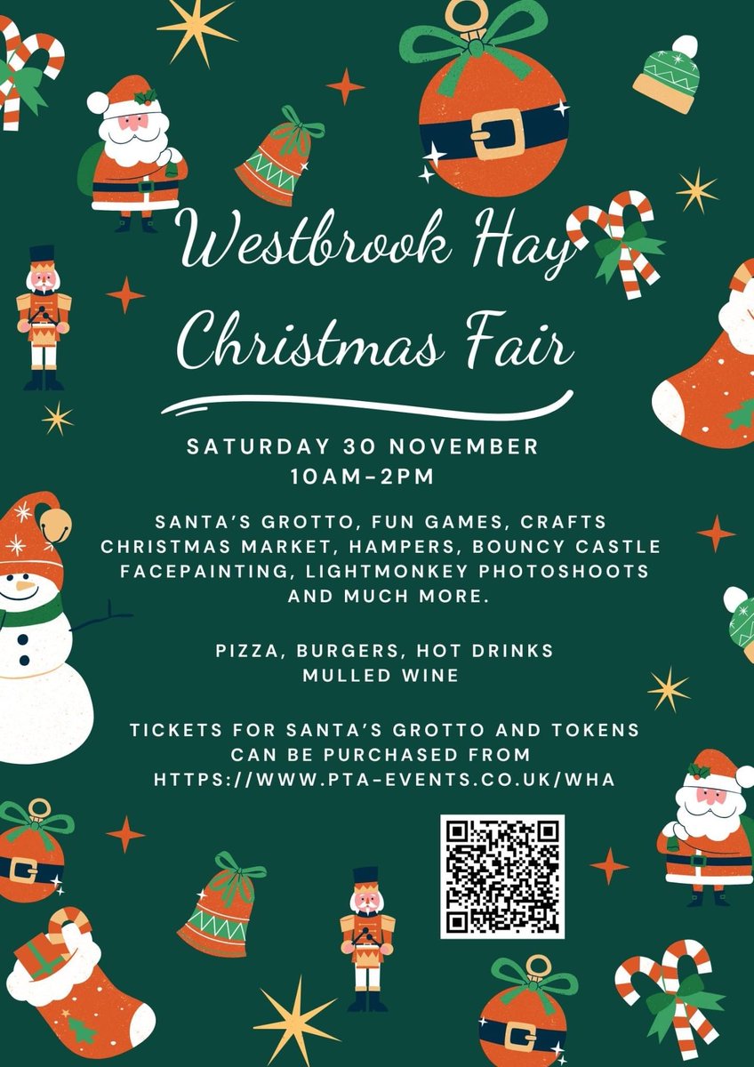 There is great excitement around the school as it's our annual Westbrook Hay Association Christmas Fair on Saturday.  Join us between 10am-2pm for the Christmas fun.  There will be games, crafts, a Christmas Market, face painting and of course the ever-popular toy tombola!