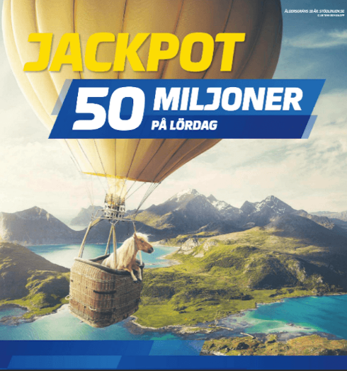 På lördag är det stor JACKPOT 
på V75 med 50 MILJONER!

Våra andelar finns på guldandelar.se