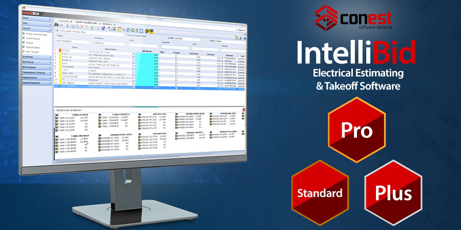 Conest's IntelliBid estimating software is the best solution for electrical, low voltage, and datacom contractors. Win more bids with features like: a huge comprehensive items and assemblies database, Labor Factoring, and Material Price Updates. hubs.ly/Q02ZntJj0