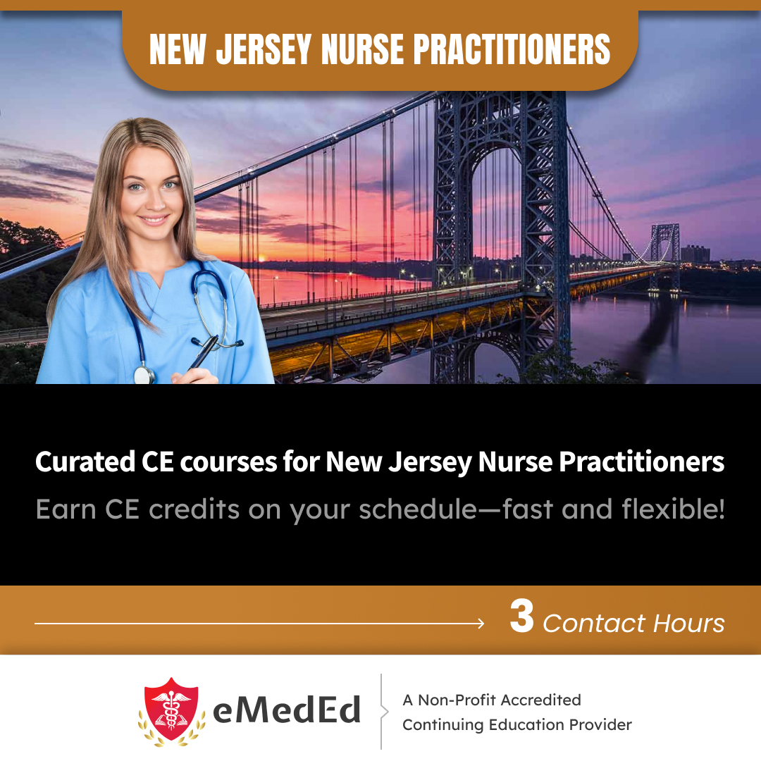 eMedEvents's tweet photo. 🚨 Attention New Jersey Nurse Practitioners!
🔗 Register now and secure your spot today: https://t.co/KMxWCDtwB9
Enhance your expertise and meet state requirements with our NJ State Board Required Courses Bundle!
#NursePractitioner #NJHealthcare #CME #LiveWebcast #eMedEvents https://t.co/mMSHGCDZNS