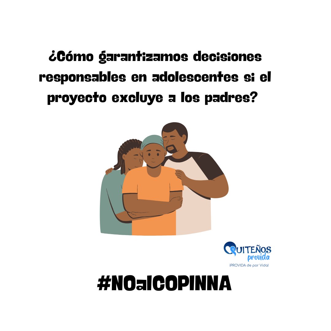 ¿Cómo garantizamos decisiones responsables en adolescentes si el proyecto excluye a los padres? #NOalCOPINNA <a href="/NathalyFarinan/">Nathaly Farinango Delgado</a> <a href="/GisseGarzonM/">Gissela Garzón Monteros</a> <a href="/MoniPalaciosZ/">Mónica Palacios</a> <a href="/manuelboadn/">Manuel Bohórquez</a> <a href="/SandraRuedaAN/">Sandra Rueda | Activista Amazonica</a> <a href="/arisdelypy/">Arisdely Parrales</a> <a href="/P_Cisneros/">Patricio Cisneros</a> <a href="/OttoVeraSE/">Otto Vera</a> <a href="/LucioGutierrez3/">Lucio Gutiérrez</a> <a href="/esthercuestasan/">Esther Cuesta Santana</a>