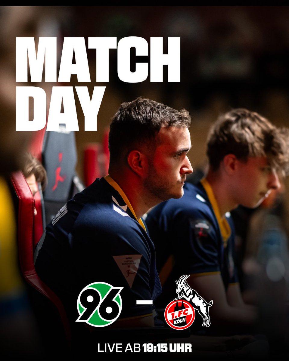 1. FC Köln eSports (@fckoeln_esports) on Twitter photo MATCHDAY! 🔴⚪️
🆚<a href="/H96eFootball/">Hannover 96 eFootball</a>
⏰19:15 Uhr
📺twitch.tv/h96_efootball
___
#effzeh #H96KOE #VBLCC MATCHDAY! 🔴⚪️
🆚<a href="/H96eFootball/">Hannover 96 eFootball</a>
⏰19:15 Uhr
📺twitch.tv/h96_efootball
___
#effzeh #H96KOE #VBLCC