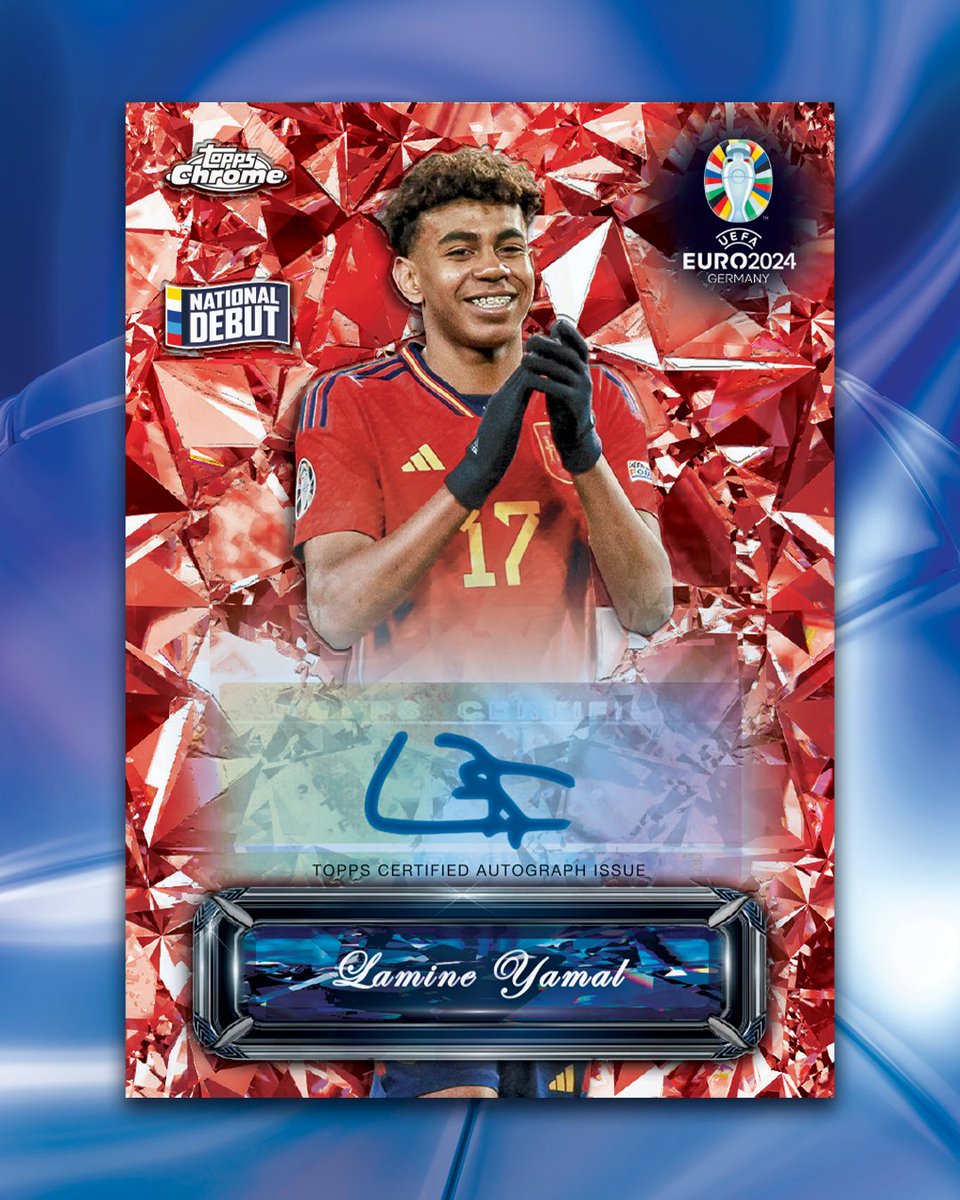 Topps_UK's tweet image. Topps Chrome UEFA EURO 2024™️ Sapphire Edition is out now with each box including a guaranteed Chrome Sapphire Autograph card! 💎