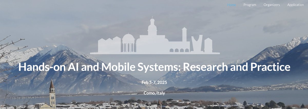 Check out the 1st European Mobile Systems Winter School: “Hands-on AI and Mobile Systems: Research and Practice”, Como (Italy), Feb 5-7, 2025! #mobile  #AI  #prototypes handson.neslab.it