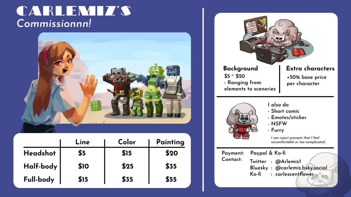 (RTs / likes are very much appreciated)    
Upping my price again if you don't mind, if you're interested or have any questions! Thank you!