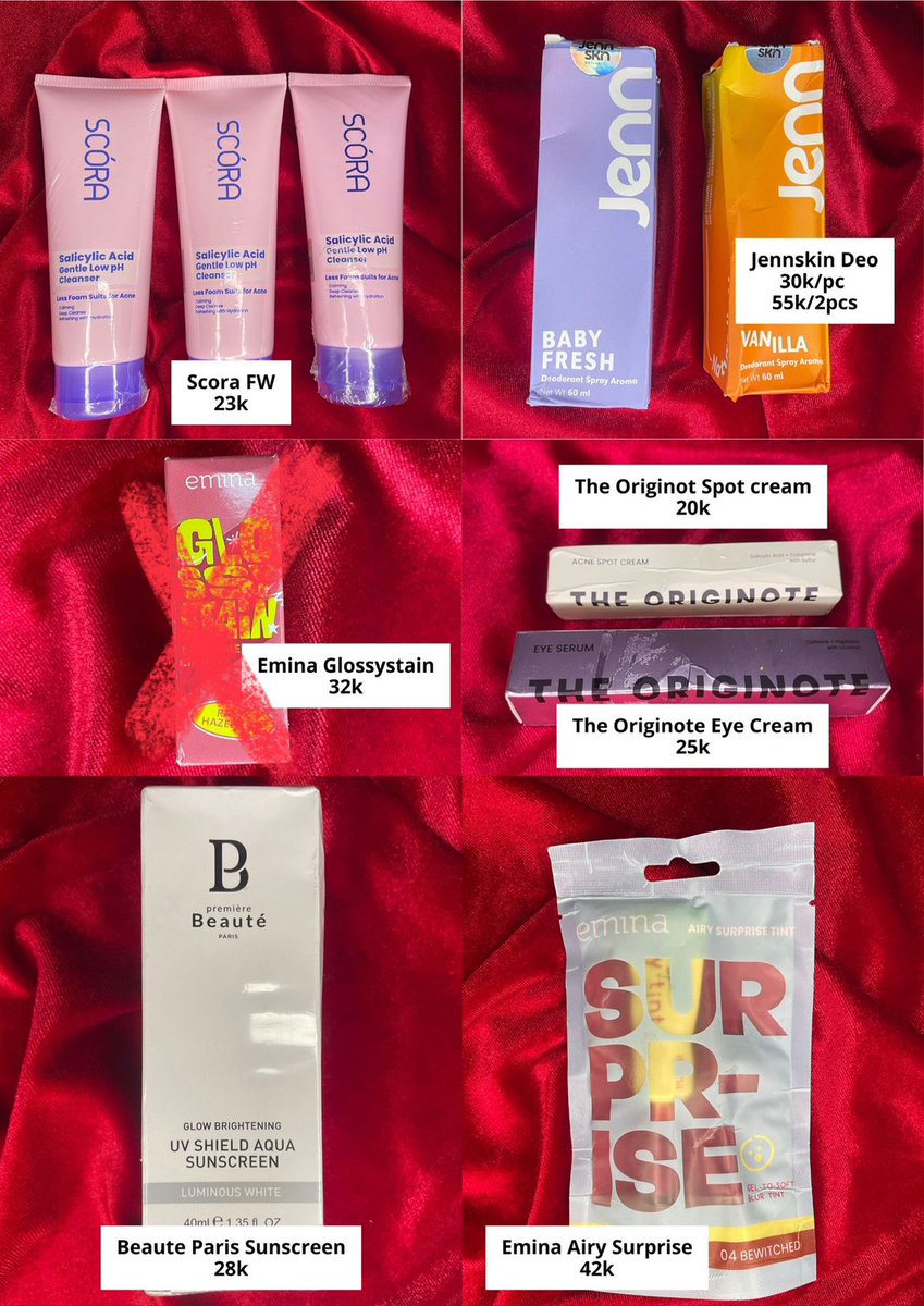 mochyogurt's tweet photo. Wts boleh tanya2 dulu,
✅️Bisa oren
✅️Bisa req shopvid
✅️Bisa cod kalo dom deket
✅️Nego harga
📍Bekasi 
T. Ss emina,the originote fw, otwoo, makarizo, jennskin, grace and glow, madame gie, pinkflash eyeshadow, npure, body toner, skintific clay stick #zonauang #zonajajan https://t.co/a3n4fTPVHn