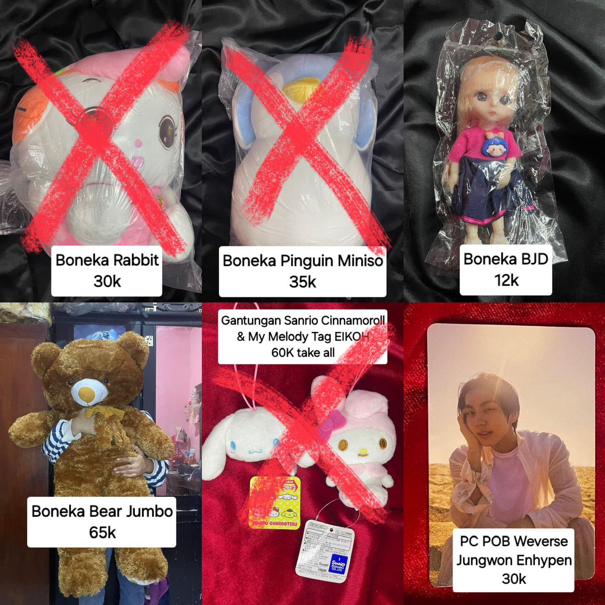 mochyogurt's tweet photo. -c-
Boneka bjd, bear jumbo, pc jungwon enhypen, sepatu leeonni sophia, geoffmax, gantungan merche, baju anak #zonauang #zonajajan https://t.co/oPbi5GlfGZ