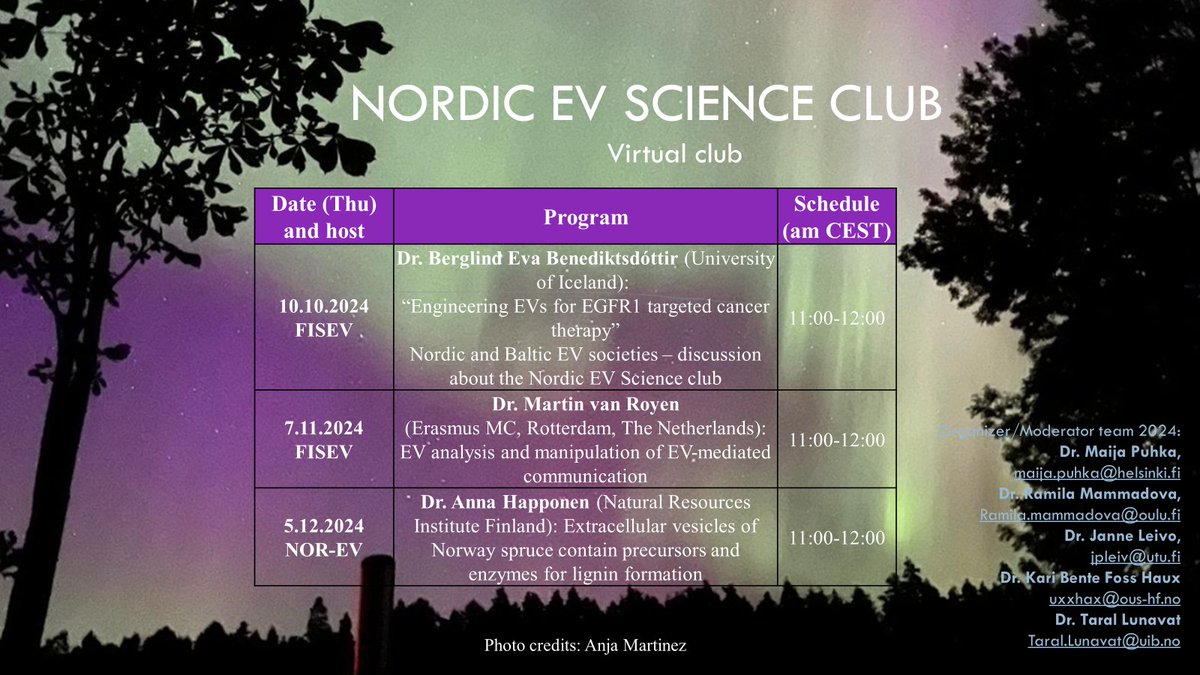 Last of this year: Nordic EV Science Club Thu 5.12.2024  Featuring Dr. Anna Happonen and EVs from Norway spruce! fisev.fi/fisev-science-…