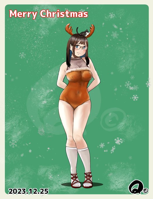 🎄1ヶ月後のクリスマスに向けて準備運動を兼ねて去年のイラストを修正した🎄 