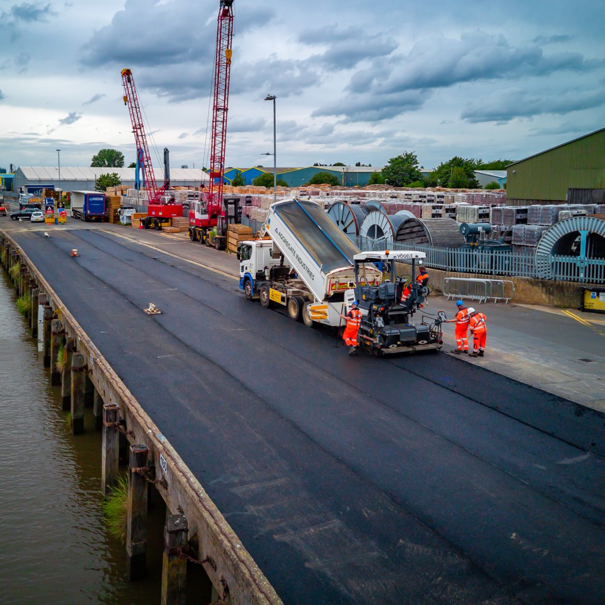 WNSurfacing's tweet photo. Paving the port ⛴️ https://t.co/3AayMz9ucU
