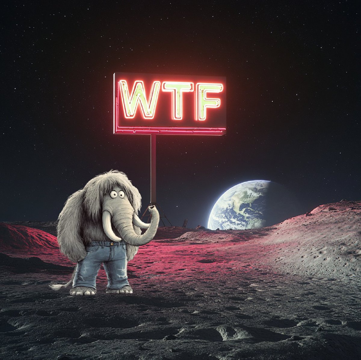 MAMOON_sol's tweet photo. @AltcoinDailyio I can now say with 100% certainty that I am the first mammoth on the Moon. Beat that, Neil Armstrong! 🐘🌕 #MoonLife $mamoon https://t.co/Z5BpzGginH