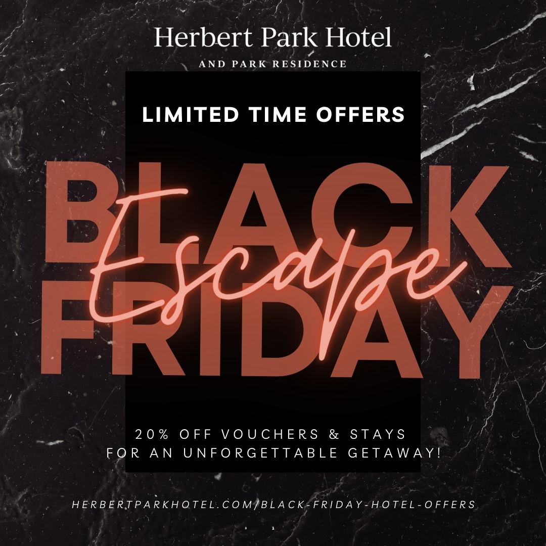 Black Friday is here! 🎉
Save 20% on our Cosy Nights Package &amp; Gift Vouchers—perfect for your next escape or the ultimate gift. 💫
⏳ Offers available until 8th December. Don’t miss out!
📲Check it out now: herbertparkhotel.ie/black-friday-h…

#BlackFriday #DublinStay #HerbertParkHotel