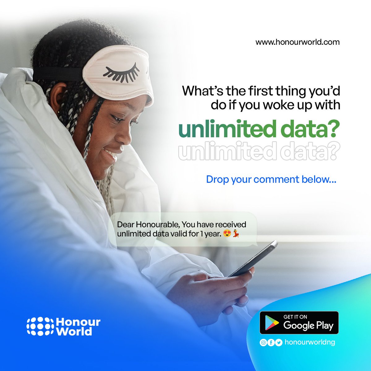 Honour World tweet media