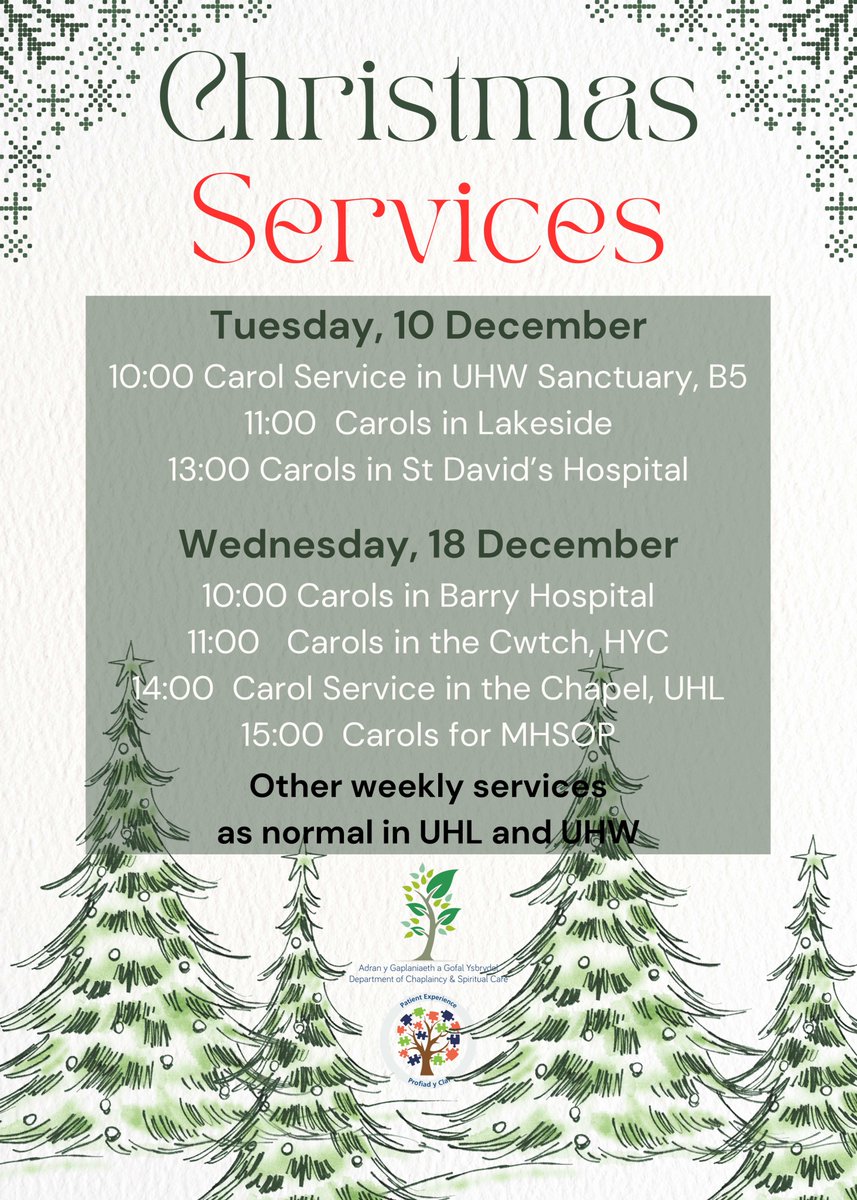 Patient Experience Team (@cav_peteam) on Twitter photo Our <a href="/CavChaplaincy/">Cardiff & Vale Chaplaincy Department</a> Christmas Services 2024 @cv_uhb  <a href="/Angela31833597/">Angela</a> Our <a href="/CavChaplaincy/">Cardiff & Vale Chaplaincy Department</a> Christmas Services 2024 @cv_uhb  <a href="/Angela31833597/">Angela</a>