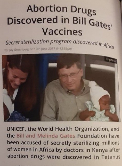 Did you expect anything less from a EUGENICIST? ARREST BILL GATES.