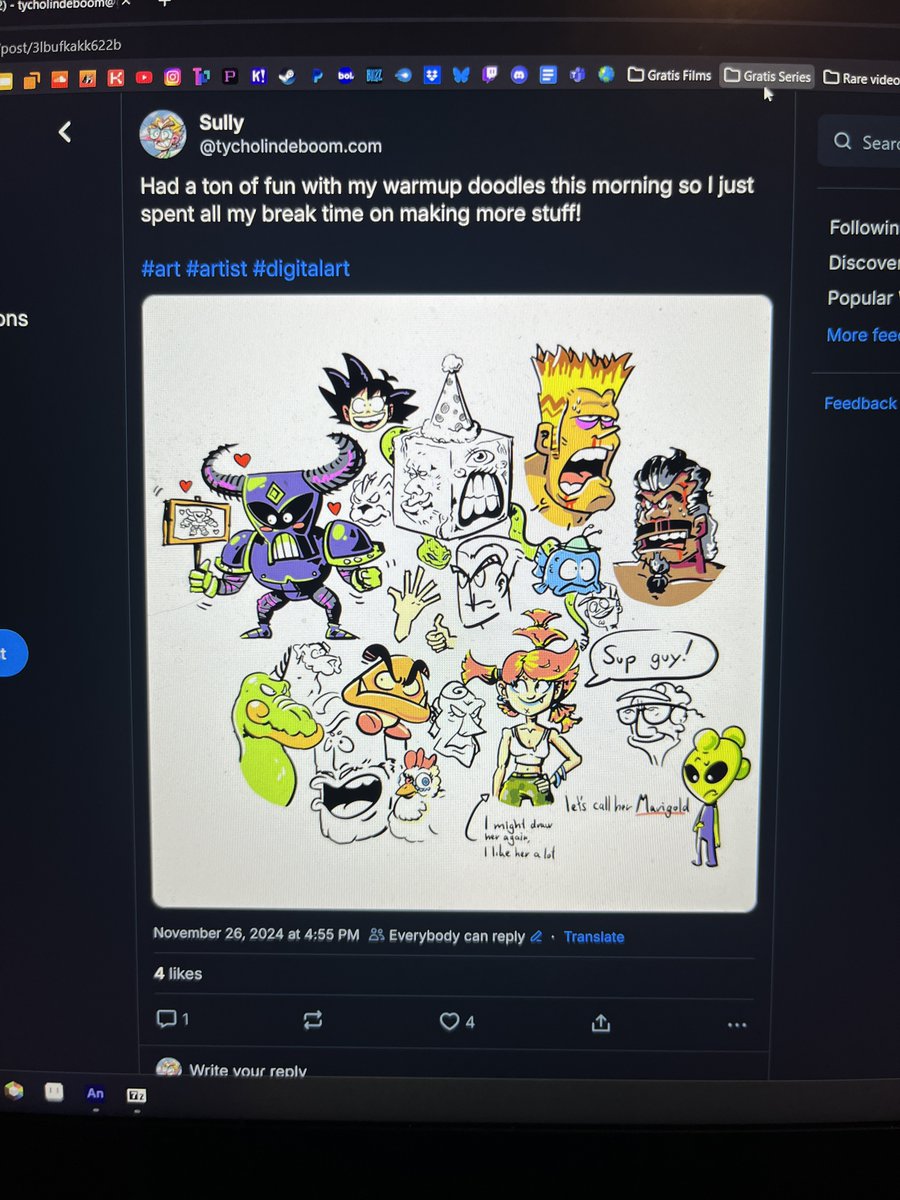 ModSully's tweet image. I've been doing daily warmups before starting my internship days!
They've been a great way to just doodle without a clear goal and trying to improve character design and creativiyy!
Im having so much fun with it, please check it out!
I kinda quit my accounts here
#artist