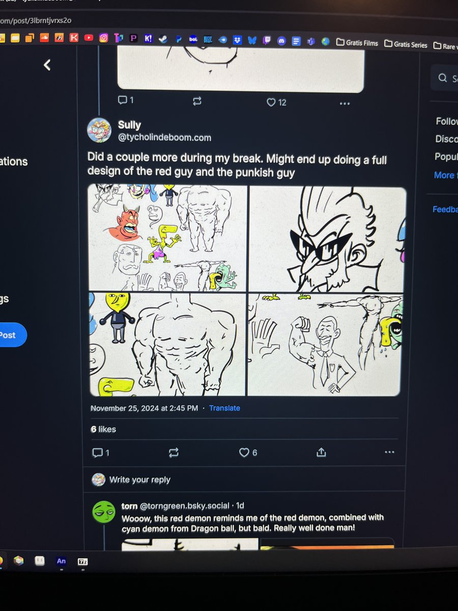 ModSully's tweet image. I've been doing daily warmups before starting my internship days!
They've been a great way to just doodle without a clear goal and trying to improve character design and creativiyy!
Im having so much fun with it, please check it out!
I kinda quit my accounts here
#artist