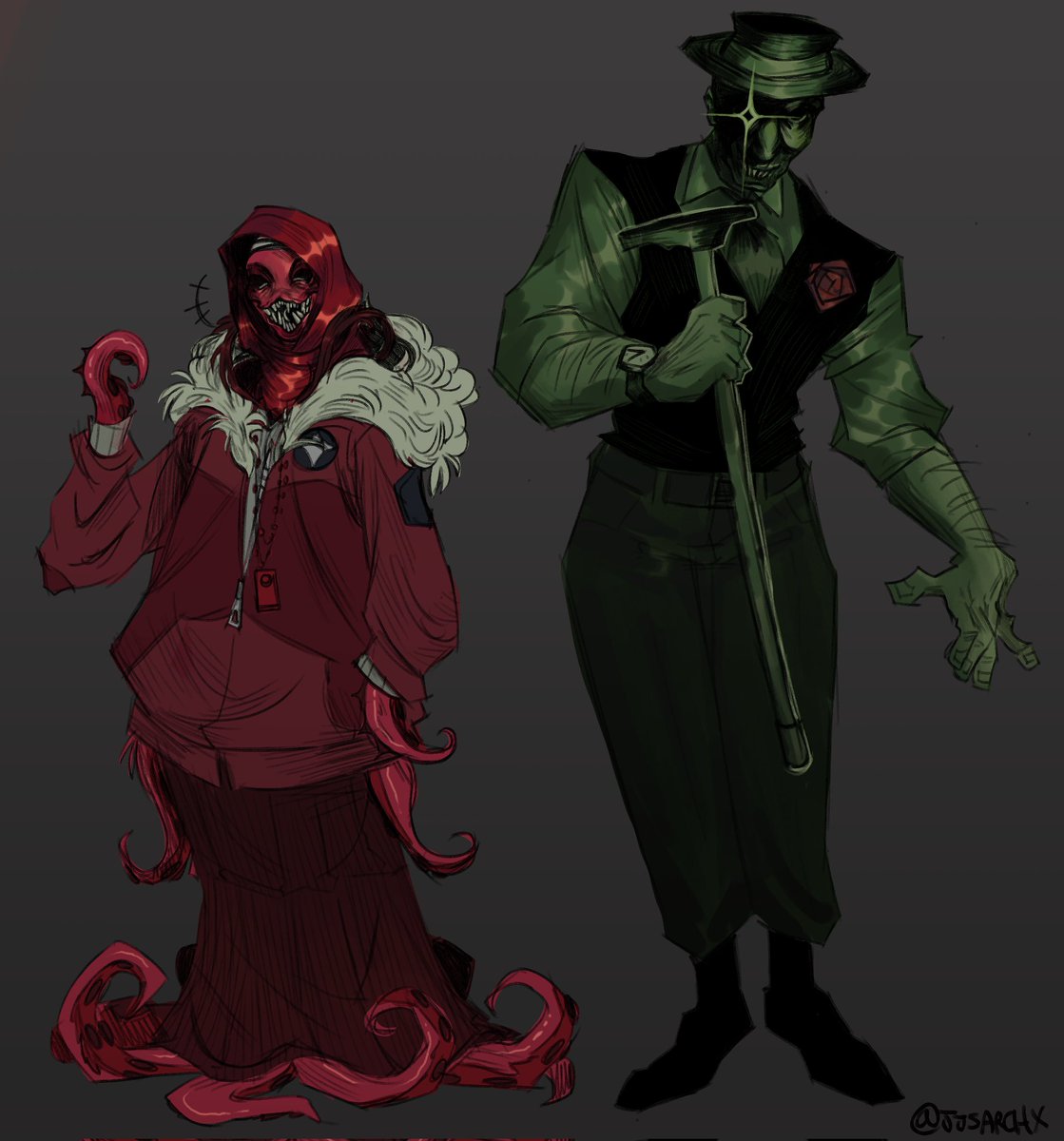 jjsarchx's tweet image. quick lopee and imaginary friend designs . 
#pressureroblox