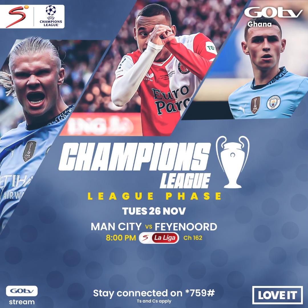 GOtv_Ghana's tweet image. Will Feyenoord pile on the misery of Manchester City tonight?