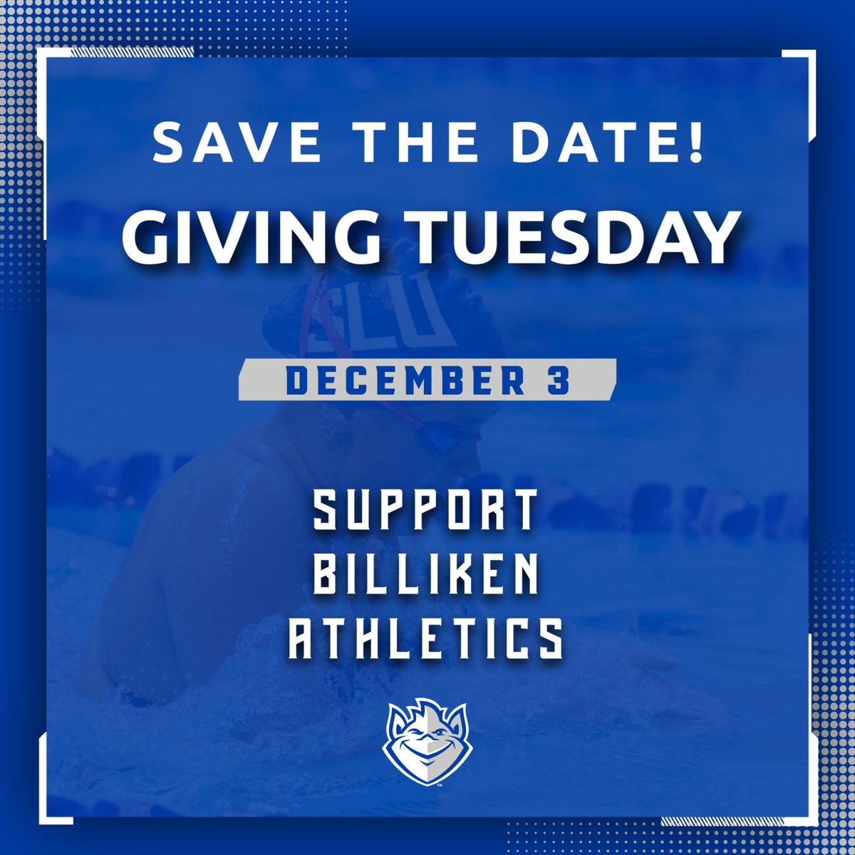 #GivingTuesday is a week away! A day to support charities &amp; communities you love. We hope you choose Billiken Athletics. Every dollar raised supports student-athletes &amp; spirit groups as we strive to uphold our strategic objectives: educate, compete &amp; build community. #GoBillikens