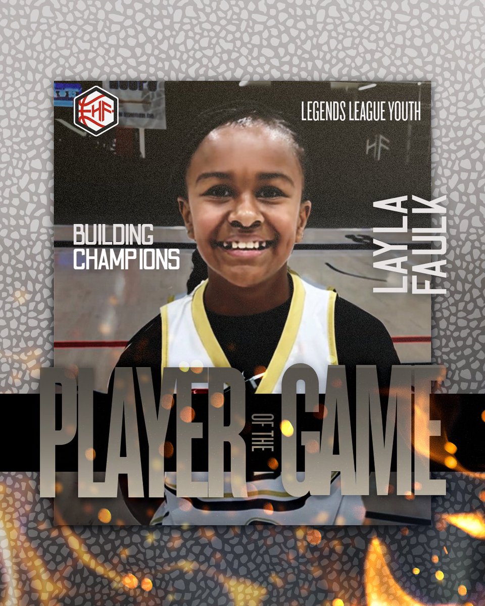 Shoutout to Layla for earning Player of the Week! 💪
​
Layla’s court vision and relentless effort set her apart, driving her team to success.
​
Amazing performance this week!
​
#Homefield #LegendsLeague #HFHoops #PlayerOfTheWeek