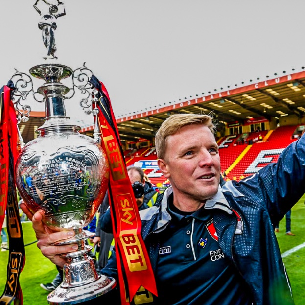 eurofootcom's tweet photo. Eddie Howe took over Bournemouth when they were in the 4th tier of English football and in 23rd place... 

He got them promoted all the way to the Premier League and kept them up for 5 seasons. 

Happy birthday, Eddie Howe. 👏❤️ https://t.co/GzZeTX72Xd