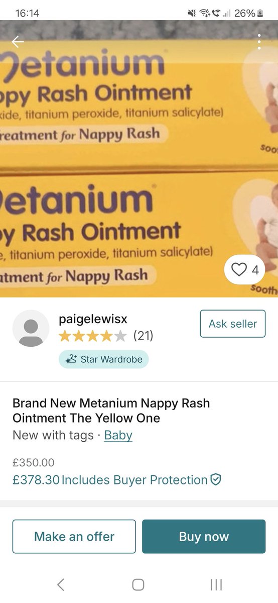 Ellenfthc's tweet photo. Some absolute scumbags trying to sell metanium for £350 on Vinted. 😡🤬 https://t.co/GhEhMlivVy