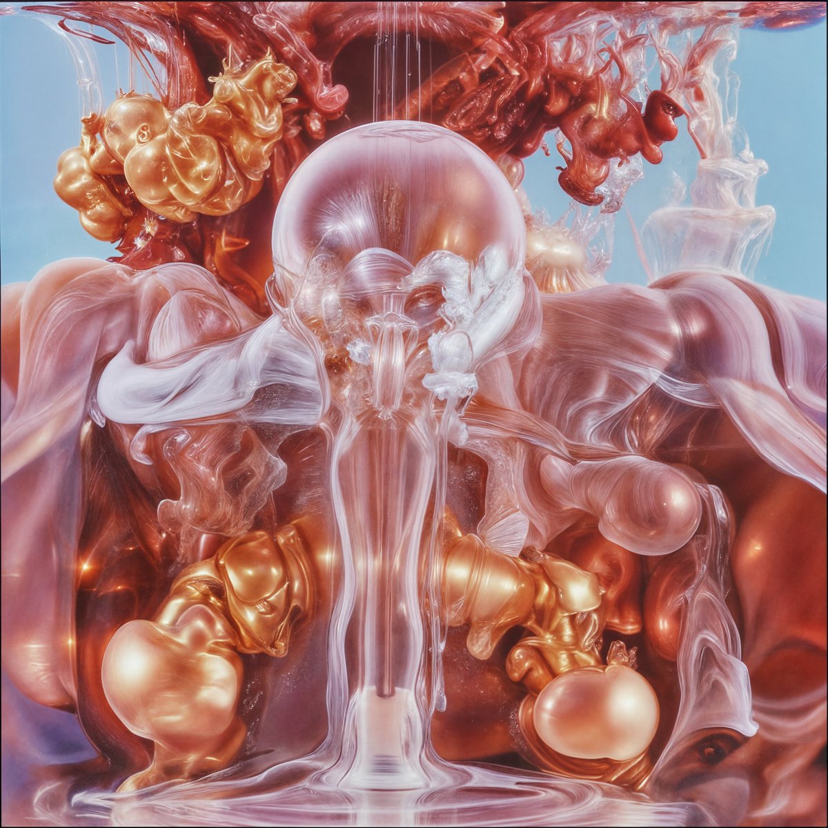 A mashup of a model created using our abstract photography and another model with glass sculptures as training data 🤓