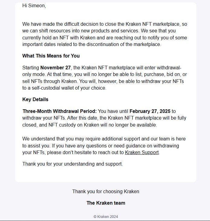 SimeonSvetlinov's tweet photo. @krakenfx That's really cool, but why you've done this: Couldn't you wait until the end of the bullrun at least, the gaming projects and the NFTs are just now picking up steam again 😔 https://t.co/GCuvGboMCK