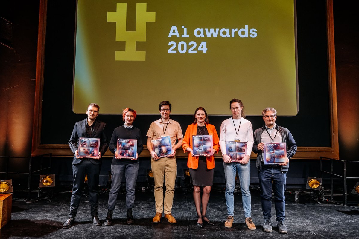 prg.ai (@prg_ai) on Twitter photo And the winners of the AI Awards 2024 are...
💡 Social contribution: <a href="/verifeeai/">verifee.ai</a>
📘 Education: <a href="/tuetschek/">Ondrej Dusek</a>
🏛️ Public Administration: Adéla (MAMA AI & TELMA AI)
🚀 Entrepreneurship: Fly4Future
🌟 Long-term contribution: Tomáš Mikolov
Congratulations to everyone! And the winners of the AI Awards 2024 are...
💡 Social contribution: <a href="/verifeeai/">verifee.ai</a>
📘 Education: <a href="/tuetschek/">Ondrej Dusek</a>
🏛️ Public Administration: Adéla (MAMA AI & TELMA AI)
🚀 Entrepreneurship: Fly4Future
🌟 Long-term contribution: Tomáš Mikolov
Congratulations to everyone!