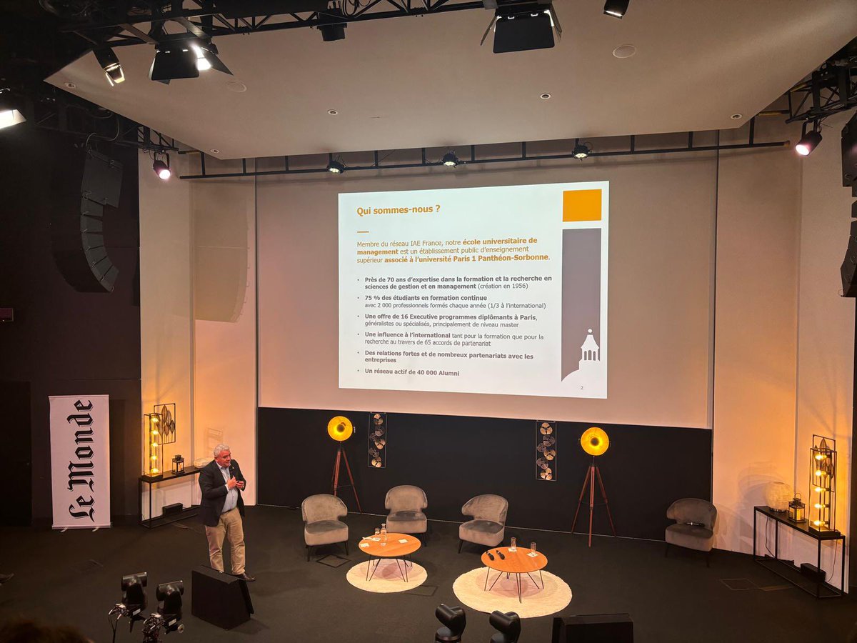 IAE Paris-Sorbonne (@iaeparis) on Twitter photo « Donner un nouvel élan à sa carrière à l’université avec l’IAE Paris-Sorbonne », c’est le thème de la conférence donnée par notre directeur <a href="/lamarque_eric/">Eric Lamarque</a> ! « Donner un nouvel élan à sa carrière à l’université avec l’IAE Paris-Sorbonne », c’est le thème de la conférence donnée par notre directeur <a href="/lamarque_eric/">Eric Lamarque</a> !