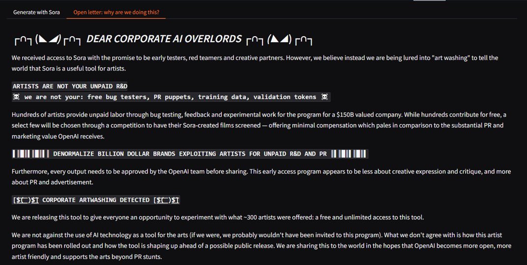 AI Leak of the Year: It seems that some AI overlords leaked #Sora #AIart