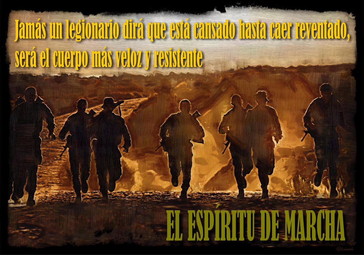 PlataformaMill1's tweet image. En la convicción de que en los grandes #esfuerzos, la mente traiciona al cuerpo y obliga a detenerse mucho antes de llegar al límite, el #EspírituDeMarcha alienta a la #superación, física y mental.

#BuenasNoches.
